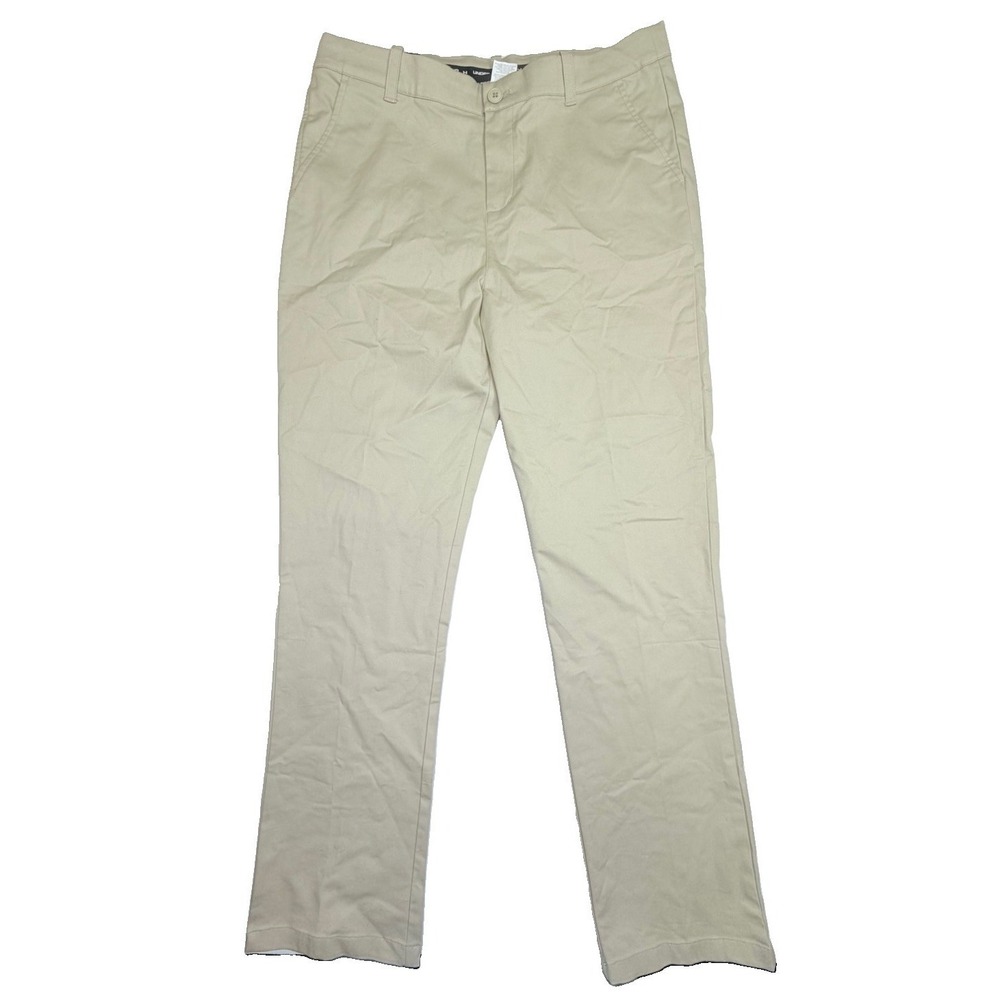 NWT Under‎ Armour Boys Khaki Slim Straight Chino Pants Husky 20 Tall
